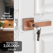 Plantex Door Lock/Heavy Duty Main Door Lock with 3 Key/Mortise Lock for Home/Office/Hotel - (9807-Copper Antique)