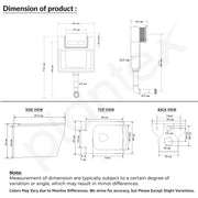 Plantex Ceramic Commode with Conceal Flush Tank/Wall Hung Commode with Dual Flush Tank/Tank with all internal accessories/Square Toilet with Soft Closing Toilet Seat â€“ (White)