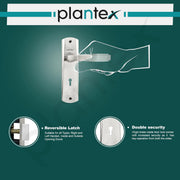 Plantex Heavy-Duty Door Lock Set - Main Door Lock Handle Set/Mortise Lock with 3 Keys for home- Pack of 1 (8130-Matt)