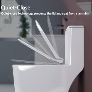 Plantex Polypropylene Toilet Seat/Western Toilet Seats For Bathroom/Soft Closing Toilet Seat/Toilet Seat Cover For Commode - Rectangle Shape (Glossy White)