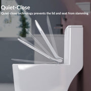 Plantex Polypropylene Toilet Seat/Western Toilet Seats For Bathroom/Soft Closing Toilet Seat/Toilet Seat Cover For Commode - Rectangle Shape (Glossy White)