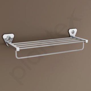 Plantex Pyramid Stainless Steel Towel Rack for Bathroom/Towel Rod/Towel Stand/Towel Hanger/Bathroom Accessories - 24 Inch (Chrome Finish)