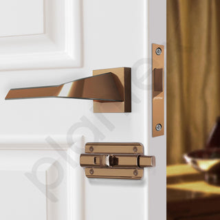 Plantex Heavy Duty Bathroom Door Lock – Mortise Keyless Door Lock for Bathroom/Store Room/Balcony with Baby Latch (7090 – PVD Choco & Satin Black Matt Finish)
