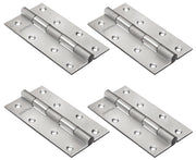 Plantex Hinges for Main Door/Heavy Duty Stainless Steel Door Butt Hinge 5 inch x 12 Gauge/2.5 mm Thickness Home/Office/Hotel for Door/Kabja for Bedroom/Kitchen/Bathroom - Pack of 4 (Satin Matt)