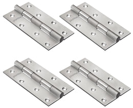 Plantex Hinges for Main Door/Heavy Duty Stainless Steel Door Butt Hinges 5 inch x 12 Gauge/2.5 mm Thickness Home/Office/Hotel for Door/Kabja for Bedroom/ Kitchen/Bathroom - Pack of 4 (Satin Matt)