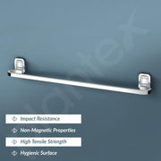 Plantex 304 Grade Stainless Steel 24 inch Towel Holder for Bathroom/Towel Hanger/Single Towel Rod/Bathroom Accessories Pack of 1, Cute (Chrome)