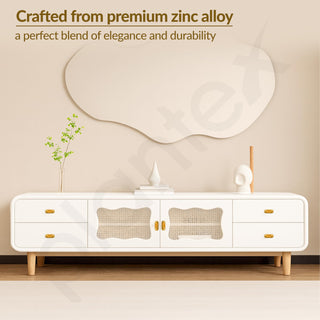 Plantex Knobs for Drawer/Drawer Knobs/Oval Knob for Cabinets/Drawer Handle/Pull-Push Knob for Kitchen/Bedroom Drawers - Pack of 6 (SH-432, Gold & Gold Matt)