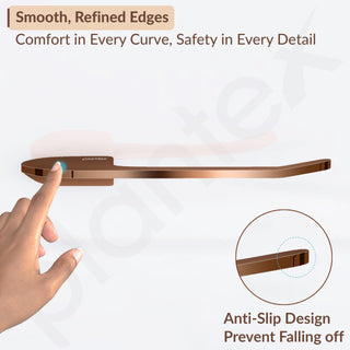 Plantex Smero Pure Brass Toilet Paper Holder/Toilet Paper Roll Holder/Tissue Paper Roll Holder for Bathroom - Smart (PVD Rose Gold)