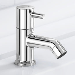 Plantex Pure Brass Pillar Cock Water Tap with Teflon Tape/Basin Tap with Water Saving Nozzle for Kitchen Tap-7 Year Warranty (ICO-903 Chrome)