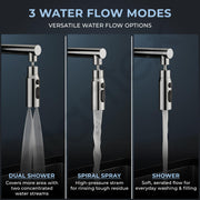 Plantex Brass Water Saving Nozzle for Kitchen Tap/Water Tap Extension with 3 Anti-Splash Modes/Upto 80% Water Saving/Fits F22 and M24 mm tap- (Chrome)