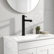Plantex Wash Basin Mixer Tap Hot and Cold/Pure Brass Tap Handle and 304 Grade Stainless Steel Body/Hot & Cold Basin Mixer/Pillar Spout for Wash Basin/Deck Mount - (8013-2, Black)