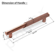 Plantex Main Door Handle/Stainless Steel & Aluminium Door Handle/300mm Pull-Push Handle for Home/Office/Hotel - Pack of 1 (DTMD-409, Rose Gold)