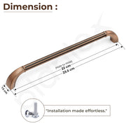 Plantex Cabinet Handle/224mm Handle for Wardrobe/Kitchen Handle/Pull-Push Handle for Home/Office - Pack of 2 (Brass Antique Copper)