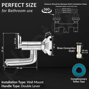 Plantex Pure Brass Bal-516 Non Telephonic Wall Mixer with Water Saving Aerator/Mixer Tap for Bathroom with Brass Wall Flange and Teflon Tape-7 Year Warranty(Mirror Chrome)