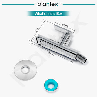 Plantex Pure Brass Bib Tap with Water Saving Aerator/Tap for Wash Basin with Brass Wall Flange and Teflon Tape/Wall Mount Bib Tap- 7 Year Warranty (BAL-502 -Chrome)