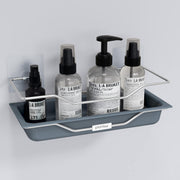 Plantex ABS Plastic Self Adhesive Bathroom Shelf/Adhesive Shelf for Kitchen/Multipurpose Stainless Steel Wire Shelf/Bathroom Organiser (Silver & Grey)