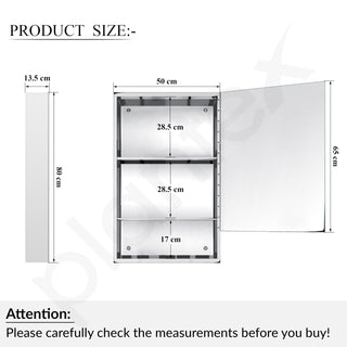 Plantex Premium 304 Stainless Steel Bathroom Mirror Cabinet with Lower Shelf/Bathroom Organiser/Bathroom Mirror with Storage/Bathroom Shelf with Mirror/Bathroom Accessories (20x32 Inch-Chrome)