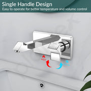 Plantex Pure Brass Basin Mixer Tap for Bathroom/Wall Mount Mixer Tap for Bathroom/Hot and Cold Water/Tap for Wash Basin –(PRI-327)