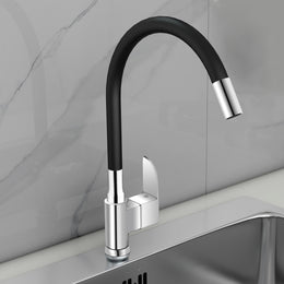 Plantex Pure Brass Flexible Tap for Kitchen Sink with Brass Wall Flange and Teflon Tape/360Â° Rotating Sink Tap for Kitchen Basin with Water Saving Aerator - (EPIC, 6325)