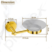 Plantex 304 Grade Stainless Steel Soap Holder for Bathroom/Soap Stand/Soap Dish/Bathroom Accessories - Oreo (Gold)