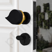 Plantex Heavy Duty Door Lock/Main Door Mortise Lock Handle/Handle Set for Home/Office/Door Accessories (Black, Gold)