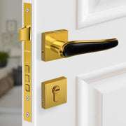 Plantex Main Door Lock/Mortise Lock for Doors - Robust Door Handle for Home with Brass Locks Body & Cylinder (PT-014, Gold & Black)