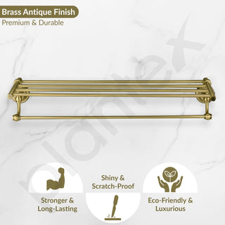 Plantex 304 Grade Stainless Steel 24 inch Towel Rack for Bathroom/Towel Stand/Hanger/Bathroom Accessories - Skyllo (Antique)