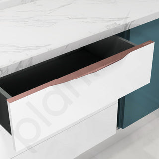 Plantex Profile Handle for Kitchen Cabinet/34 Inch Alluminium Drawer Profile Handle/Wardrobe Pull Handle for Home/Office/Hotel - Pack of 3 (Rose Gold)