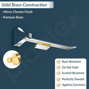 Plantex Rich Brass Bathroom Accessories - Unique Toilet Paper Holder/Tissue Paper Stand for Washroom/Bathroom (Chrome)