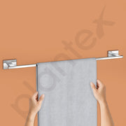Plantex Stainless Steel Towel Hanger for Bathroom/Single Towel Rod/Towel Bar/Towel Hanger/Bathroom Accessories - Nexa (Chrome) 24 Inch