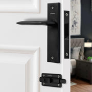Plantex Heavy Duty Door Lock ÃƒÂ¢Ã¢â€šÂ¬Ã¢â‚¬Å“ Bathroom Door Lock/Mortise 8inch Keyless Plate Handle Set for Home/Bathroom/Store Room/Balcony/Office with Baby Latch (8105, Z-Black)