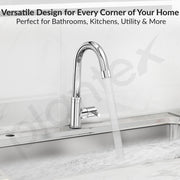 Plantex Pure Brass Pillar Tap for Wash Basin with 360Ãƒâ€šÃ‚Â° Swivel Spout for Sink Tap with Water Saving Aerator-7 Year Warranty (ICO-912-Chrome)