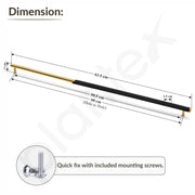 Plantex Stainless Steel & Aluminium Cabinet Handle/600mm Wardrobe Door Handle/Cupboard Pull-Push Handles for Home/Office - Pack of 2 (Black & Gold)