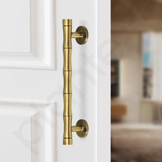 Plantex Door Handle/Stainless Steel Main Door Handle/8 Inch Pull-Push Handle/3 Years Warranty Pack of 2 (S-140, Brass Antique)