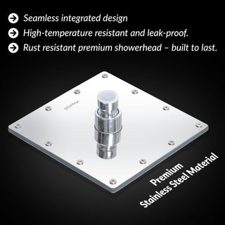Plantex Stainless Steel Overhead Shower 6 x 6 inch with Water-Saving Technology/High pressure Rain Shower Head without Arm/Bathroom Shower -(Sandwich-Chrome)