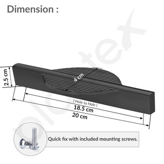 Plantex Cabinet Handle/160mm Handle for Cabinet/Door Pull-Push Handle for Home/Office/Hotel - Pack of 1 (Black)