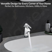 Plantex Brass Pillar Cock Tap for Wash Basin/Water Tap/Deck Mounted with German Aerator and Teflon Tape Mirror Chrome Finish 7-Year Warranty by Plantex (PRI-303)