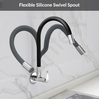 Plantex Pure Brass Kitchen Sink Tap with Silicone Swivel Spout/Flexible Tap for Sink with Water Saving Nozzle for Kitchen Basin Tap-7 Year Warranty by Plantex-(LEA-710B)