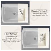 Plantex Ceramic Wall Hung Basin/Washbasin for Bathroom/Wall Mounted Wash Basin with 10 Years Glaze Warranty by Plantex/Small Basin (White - 17X9X5 Inch)