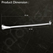 Plantex Smero Pure Brass Towel Hanger for Bathroom/Single Towel Rod/Towel Bar/Bathroom Accessories - Craft (24 Inch-Chrome)
