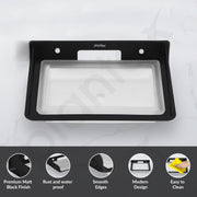 Plantex Soap Holder for Bathroom/Stainless Steel Soap Case/Soap Stand/Bathroom Accessories - Pack of 1 (Black)