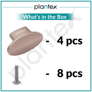 Plantex Knobs for Drawer/Small Drawer Knobs/Knobs for Cabinets/Pull-Push Knobs for Kitchen/Bedroom Drawer - Pack of 4 (Oval, Rembo)