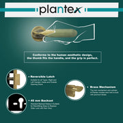 Plantex Triple Security Door Lock for Home/Main Door Lock Set with 3 Years of Warranty/Mortise Lock for Door with Brass Lock Body & Cylinder (7106 - Brass Antique)