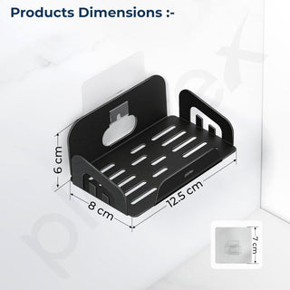Plantex Self Adhesive Soap Dish for Bathroom/Stainless Steel Soap Holder for Washbasin/Soap Stand for Bathroom Without Drill/Bathroom Accessories - Pack of 2 (Black)