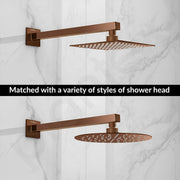 Plantex 18-Inch Shower Arm for Overhead Shower/Stainless Steel Shower Pipe/Wall Mount Bathroom Fitting with Â½-Inch Thread - Pack of 1 (Rose Gold)