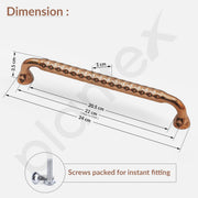 Plantex Cabinet Handle/Kitchen Cabinet Door Handle/Wardrobe/224 mm Cupboard Handle/Door Pull-Push Handle for Home/Office - Pack of 2 (Rose Gold)