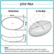 Plantex Table Top Wash Basin For Bathroom/Designer Ceramic Basin/Countertop Vessel Sink Basin - Indo-European Collection (EQTT-595, 23 x 15 x 7 Inch)