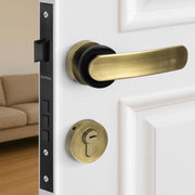 Plantex Door Lock for Home/Main Door Lock Set with 3 Computerized Key/Mortise Lock for Door with Brass Lock Body & Cylinder (SM037, Brass Antique & Black)