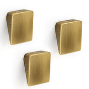 Plantex Knobs for Drawers/Square Drawer Knobs for Cabinets/Pull-Push Knobs for Kitchen/Bedroom Drawer - Pack of 3 (SH-331, Brass Antique)