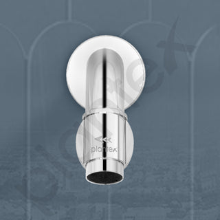 Plantex Pure Brass Long Body Bib Cock Water Tap for Bathroom with Water Saving Aerator/Wall Mount Tap with Brass Wall Flange and Teflon Tape -7 Year Warranty by Plantex (MAG-1202, Chrome)